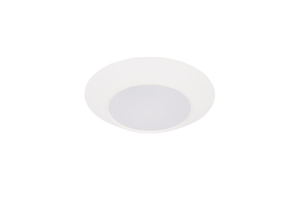 Slim Line 4&#34; (5.9&#34; Overall) 1 Light LED Flush in White; 5CCT Selectable 2700-5000K