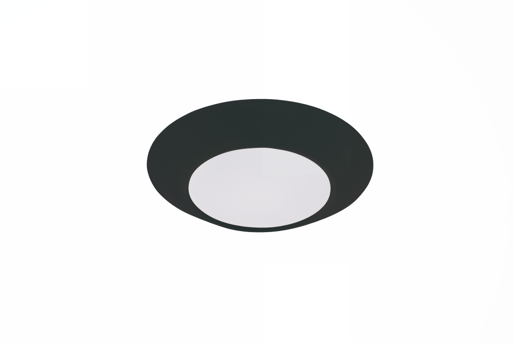 Slim Line 6&#34; (7.5&#34; Overall) 1 Light LED Flush in Flat Black; 5CCT Selectable 2700-5000K