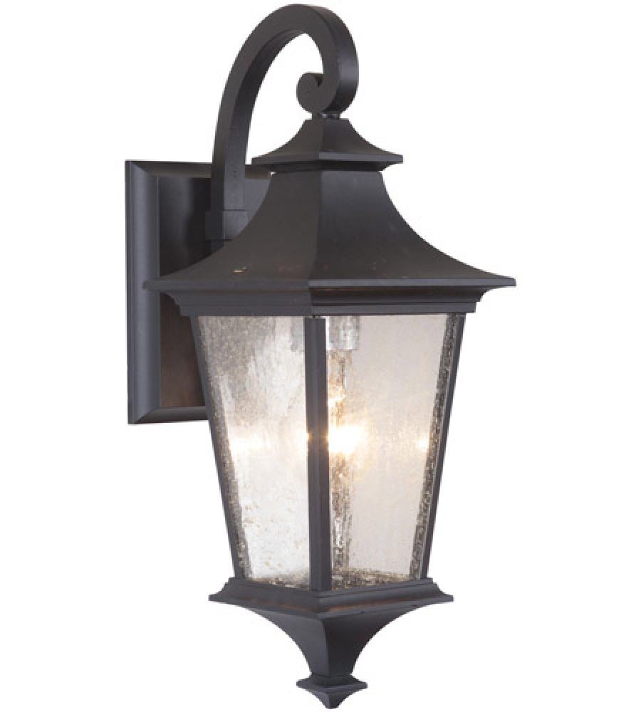 Argent II 1 Light Small Outdoor Wall Lantern in Midnight