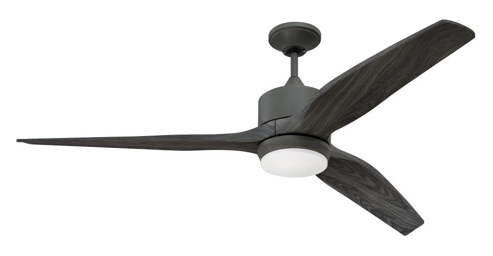 Mobi 60&#34; 3-Blade Indoor/Outdoor (Wet) Ceiling Fan in Aged Galvanized w/ Greywood Blades