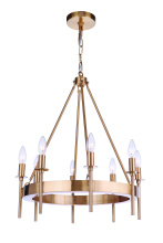 Craftmade 54328-SB - Larrson 8 Light Chandelier in Satin Brass