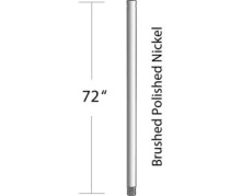 Craftmade DR72BNK - 72" Downrod in Brushed Polished Nickel