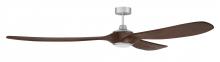 Craftmade EVY84PN3 - Envy 84" 3-Blade Indoor/Outdoor (Damp) Ceiling Fan in Painted Nickel w/ Dark Cedar Blades