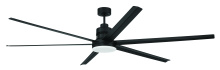 Craftmade MND80FB6 - Mondo 80" 6-Blade Indoor/Outdoor (Damp) Ceiling Fan in Flat Black w/ Flat Black Blades