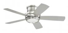 Craftmade TMPH44BNK5 - Tempo Hugger 44" 5-Blade Ceiling Fan in Brushed Polished Nickel w/ Brushed Nickel/Maple Blades