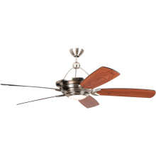 Craftmade VS60BNK5-LED - Vesta 60" 5-Blade Ceiling Fan in Brushed Polished Nickel w/ Flat Black/Walnut Blades