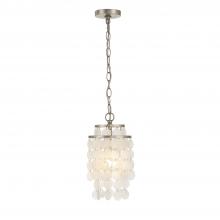 Crystorama BRI-3000-SA - Brielle 1 Light Antique Silver Mini Pendant