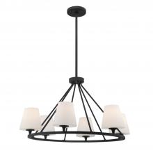 Crystorama KEE-A3006-BF - Keenan 6 Light Black Forged Chandelier