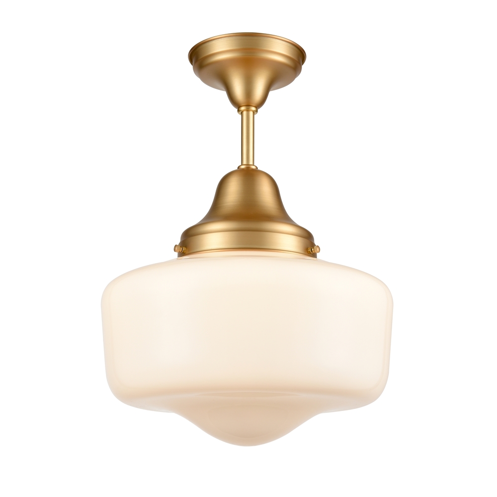 SCHOOLHOUSE SEMI FLUSH MOUNT
