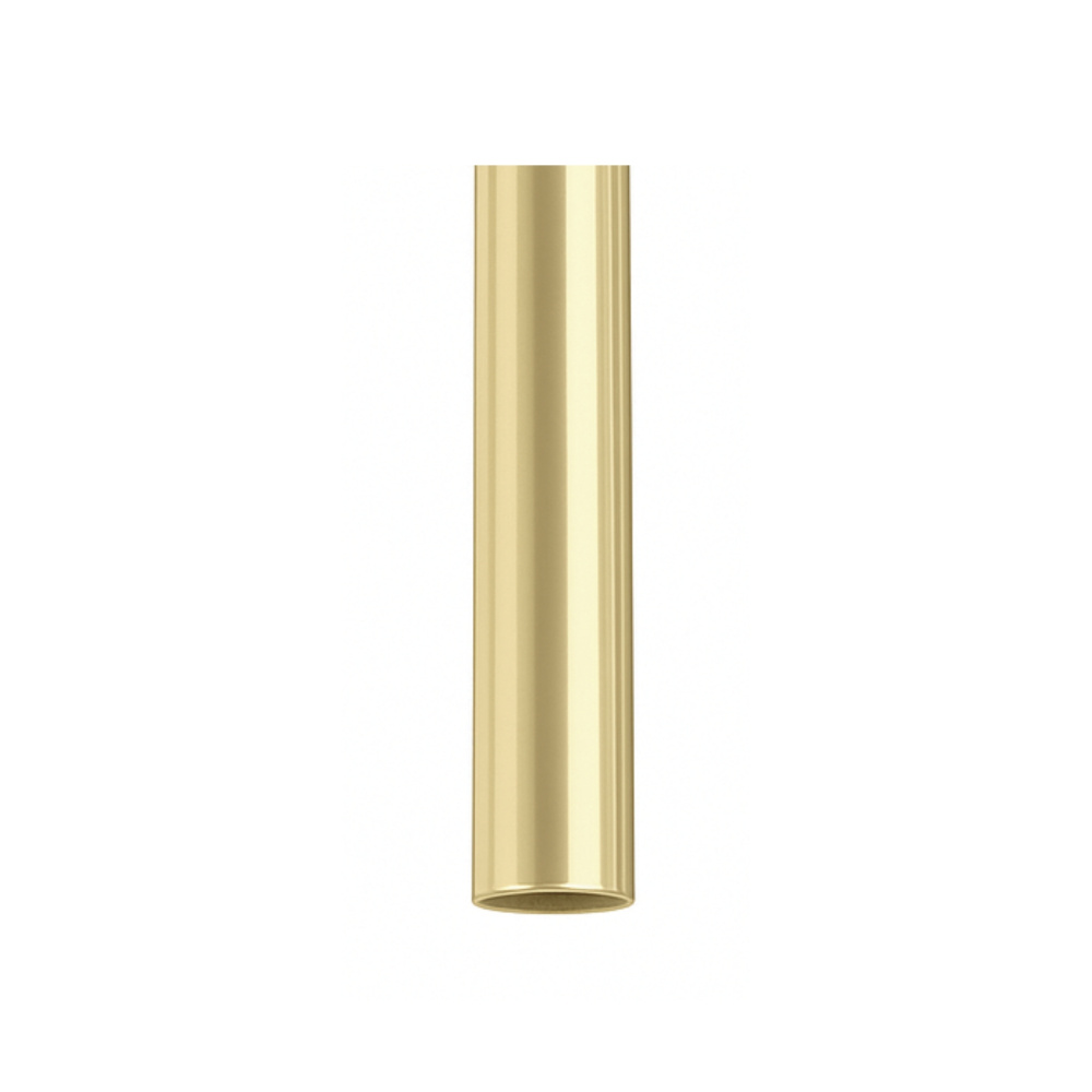 5&#34; Downrod with Coupling Cover for Matthews Gerbar Fans - Polished Brass Finish