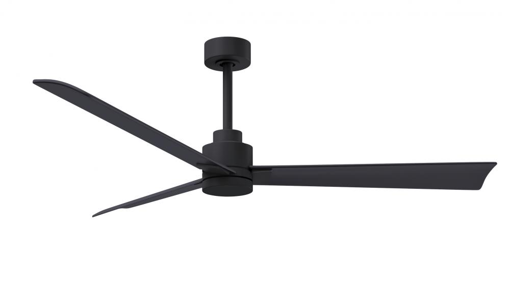 Alessandra - 56&#34; Three Blade Transitional Ceiling Fan - Matte Black Finish - Matte Black Blades