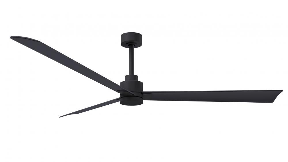 Alessandra - 72&#34; Three Blade Transitional Ceiling Fan - Matte Black Finish - Matte Black Blades