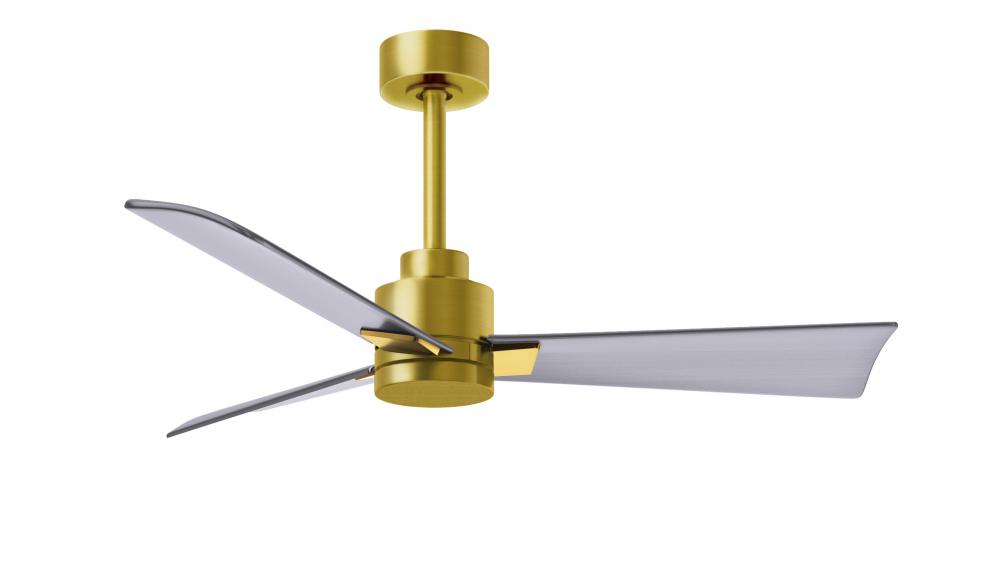 Alessandra - 42&#34; Three Blade Transitional Ceiling Fan - Brushed Brass Finish