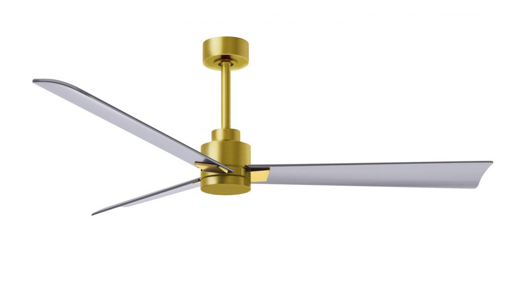 Alessandra - 56&#34; Three Blade Transitional Ceiling Fan - Brushed Brass Finish