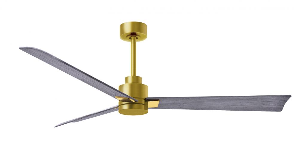 Alessandra - 56&#34; Three Blade Transitional Ceiling Fan - Brushed Brass Finish