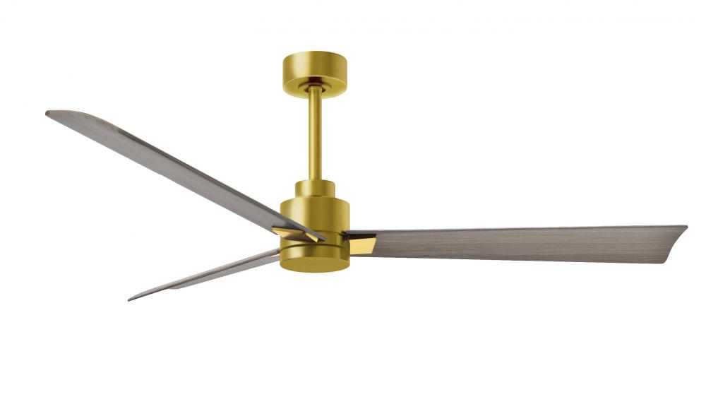 Alessandra - 56&#34; Three Blade Transitional Ceiling Fan - Brushed Brass Finish