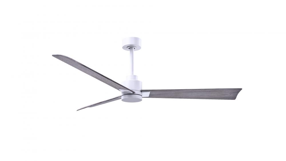 Alessandra - 56&#34; Three Blade Transitional Ceiling Fan - Matte White Finish - Barn Wood Tone Blad