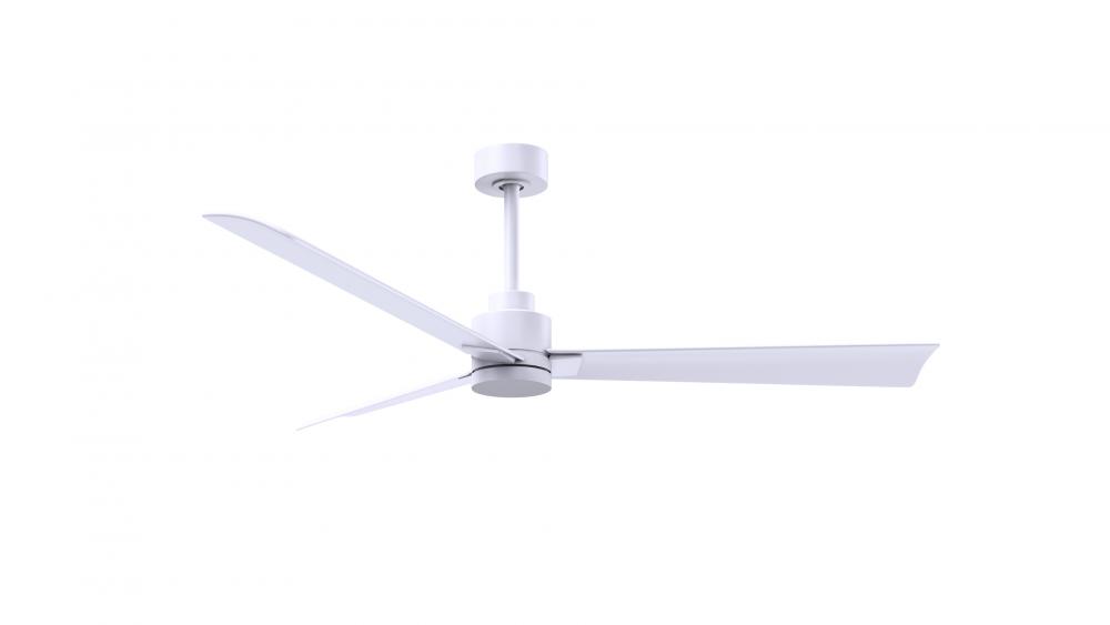 Alessandra - 56&#34; Three Blade Transitional Ceiling Fan - Matte White Finish - Matte White Blades