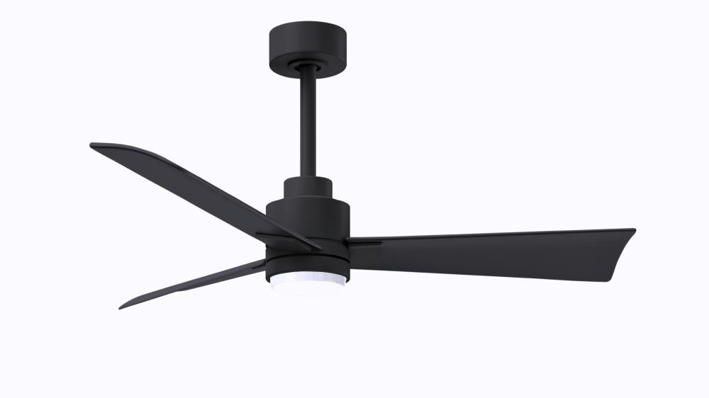 Alessandra - 42&#34; Three Blade Transitional Ceiling Fan - 5CCT Integrated LED - Matte Black Finish