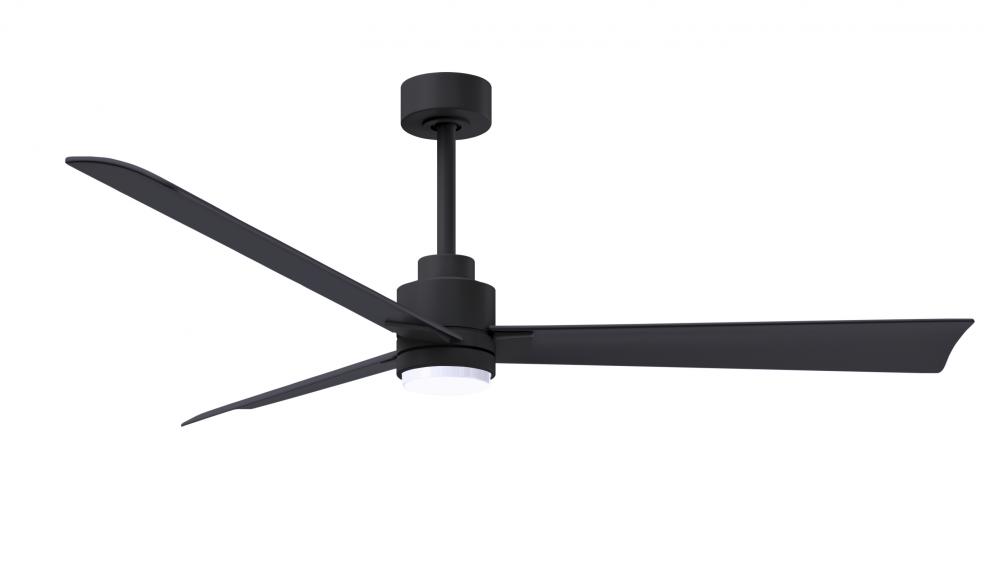 Alessandra - 56&#34; Three Blade Transitional Ceiling Fan - 5CCT Integrated LED - Matte Black Finish