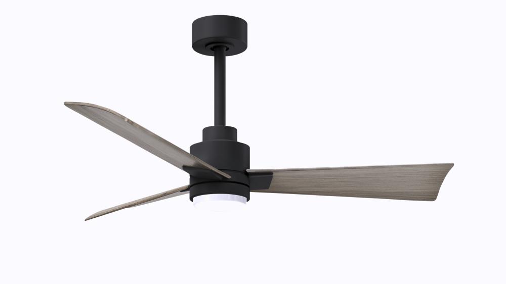Alessandra - 42&#34; Three Blade Transitional Ceiling Fan - 5CCT Integrated LED - Matte Black Finish