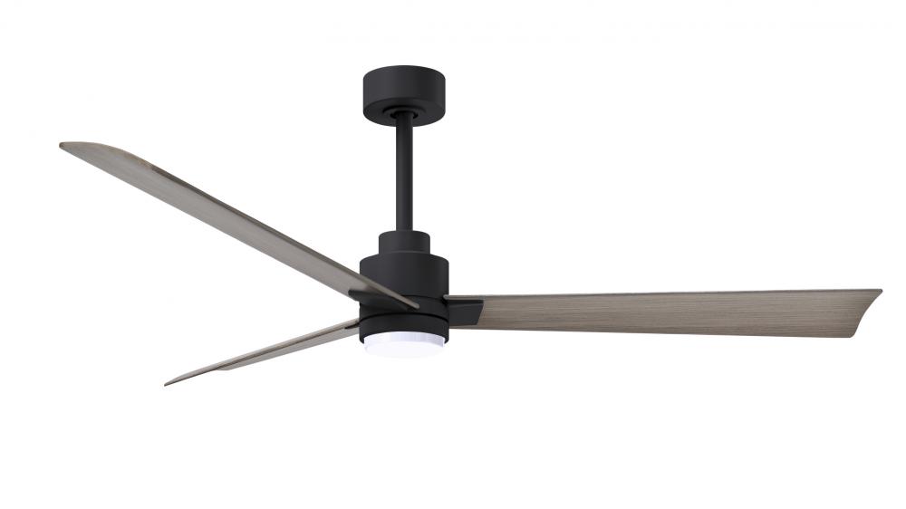 Alessandra - 56&#34; Three Blade Transitional Ceiling Fan - 5CCT Integrated LED - Matte Black Finish