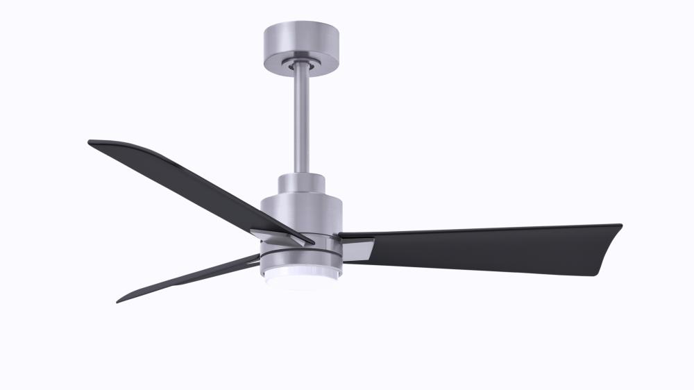 Alessandra-42&#34; Three Blade Transitional Ceiling Fan-5CCT Integrated LED-Brushed Nickel Finish