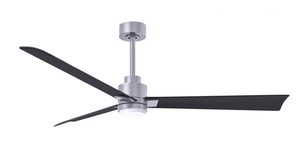 Alessandra-56&#34; Three Blade Transitional Ceiling Fan-5CCT Integrated LED-Brushed Nickel Finish