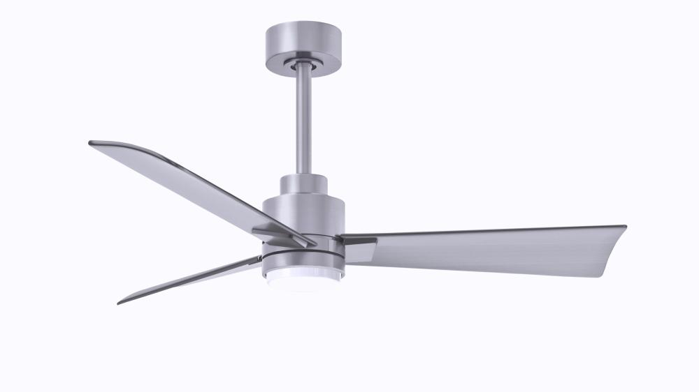 Alessandra-42&#34; Three Blade Transitional Ceiling Fan-5CCT Integrated LED-Brushed Nickel Finish