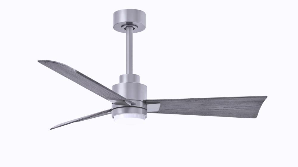 Alessandra-42&#34; Three Blade Transitional Ceiling Fan-5CCT Integrated LED-Brushed Nickel Finish