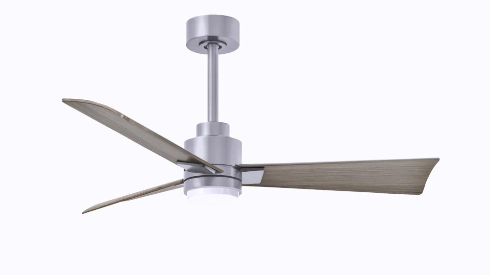 Alessandra-42&#34; Three Blade Transitional Ceiling Fan-5CCT Integrated LED-Brushed Nickel Finish