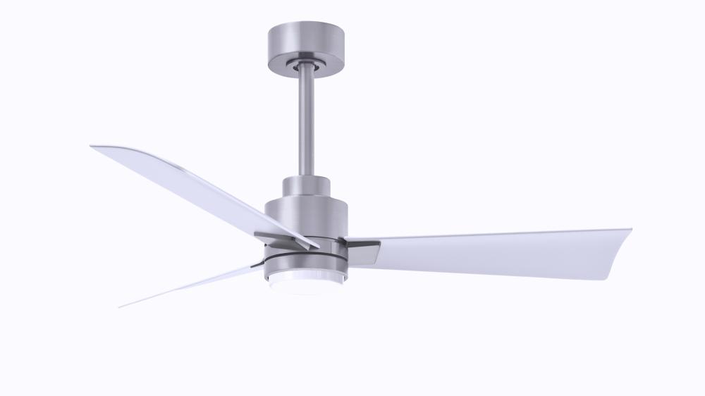 Alessandra-42&#34; Three Blade Transitional Ceiling Fan-5CCT Integrated LED-Brushed Nickel Finish