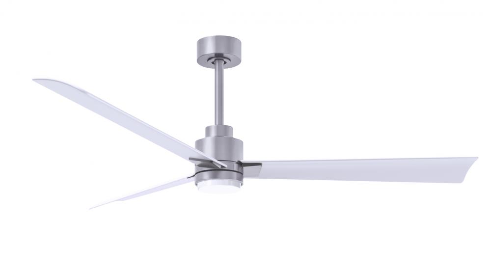 Alessandra-56&#34; Three Blade Transitional Ceiling Fan-5CCT Integrated LED-Brushed Nickel Finish