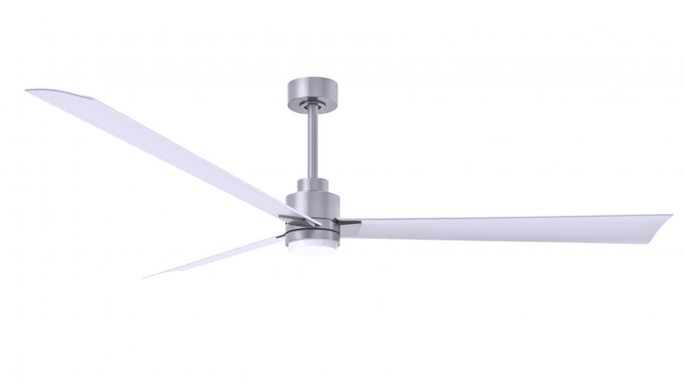 Alessandra-72&#34; Three Blade Transitional Ceiling Fan-5CCT Integrated LED-Brushed Nickel Finish