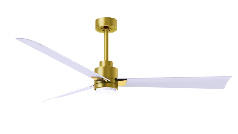 Alessandra - 56&#34; Three Blade Transitional Ceiling Fan - 5CCT Integrated LED - Brushed Brass Fini