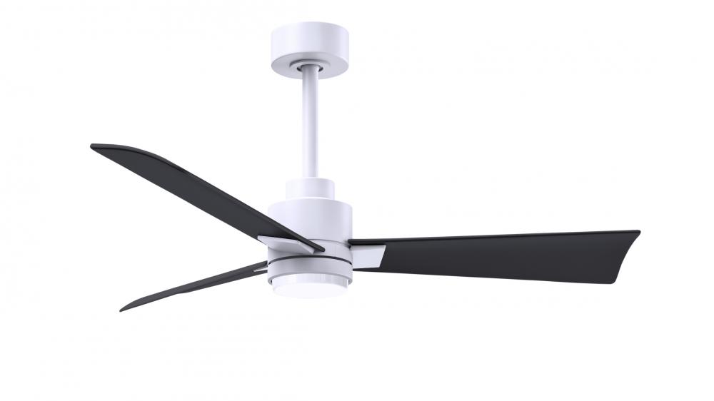 Alessandra - 42&#34; Three Blade Transitional Ceiling Fan - 5CCT Integrated LED - Matte White Finish