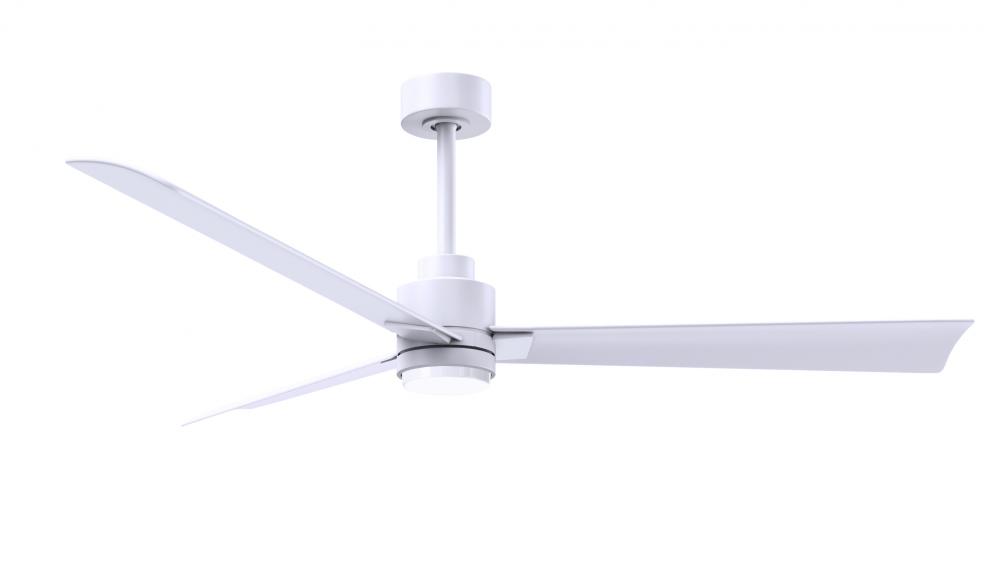 Alessandra - 56&#34; Three Blade Transitional Ceiling Fan - 5CCT Integrated LED - Matte White Finish