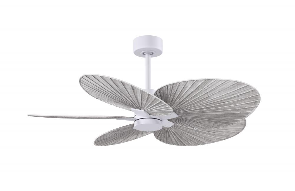 Alessandra Tropical - Five Blade Ceiling Fan - Matte White Finish - Barn Wood Tone Blades