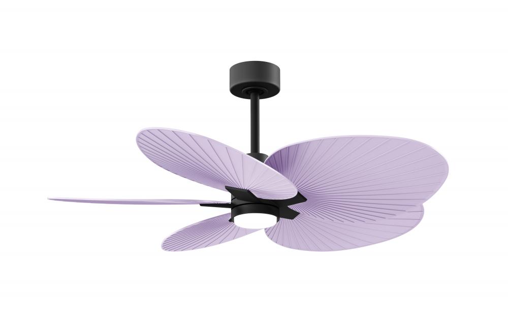 Alessandra Tropical - Five Blade Ceiling Fan - 5CCT Integrated LED - Matte Black Finish