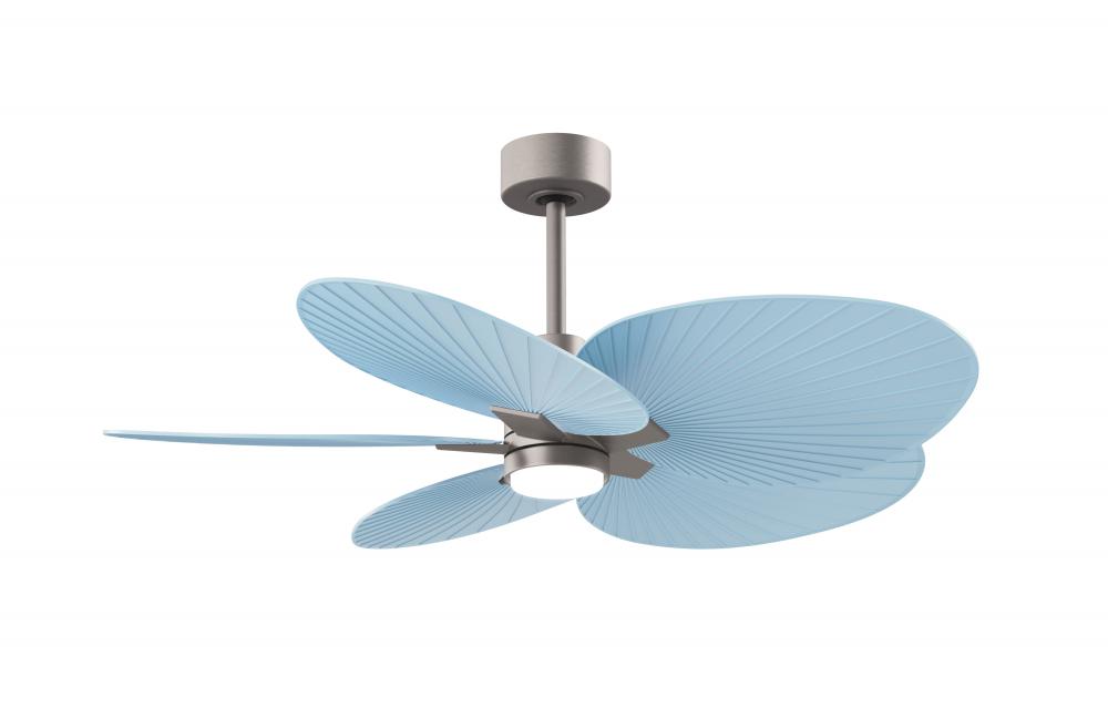 Alessandra Tropical - Five Blade Ceiling Fan - 5CCT Integrated LED - Brushed Nickel Finish