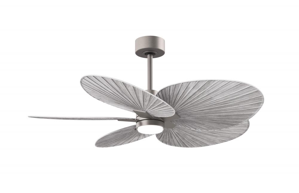 Alessandra Tropical - Five Blade Ceiling Fan - 5CCT Integrated LED - Brushed Nickel Finish