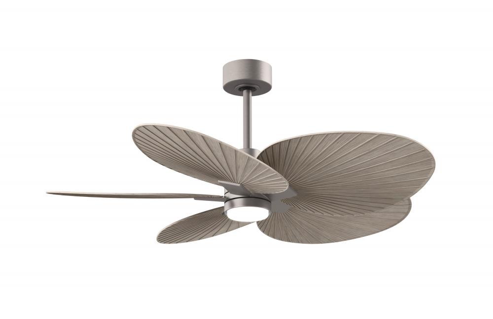 Alessandra Tropical - Five Blade Ceiling Fan - 5CCT Integrated LED - Brushed Nickel Finish