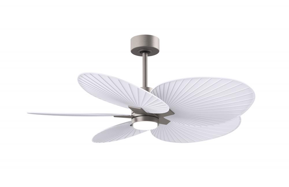 Alessandra Tropical - Five Blade Ceiling Fan - 5CCT Integrated LED - Brushed Nickel Finish