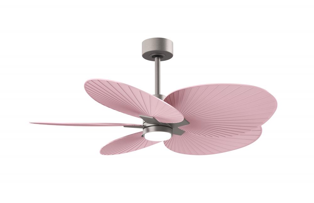 Alessandra Tropical - Five Blade Ceiling Fan - 5CCT Integrated LED - Brushed Nickel Finish