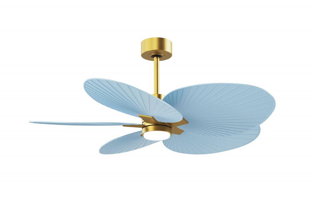 Alessandra Tropical - Five Blade Ceiling Fan - 5CCT Integrated LED - Brushed Brass Finish