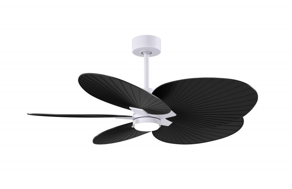 Alessandra Tropical - Five Blade Ceiling Fan - 5CCT Integrated LED - Matte White Finish