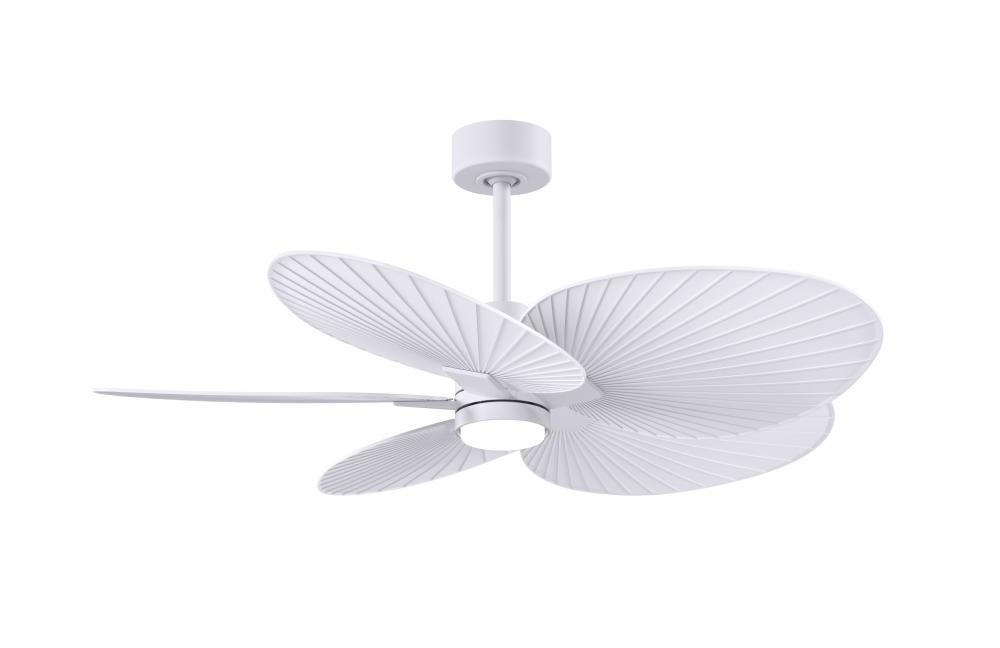 Alessandra Tropical - Five Blade Ceiling Fan - 5CCT Integrated LED - Matte White Finish