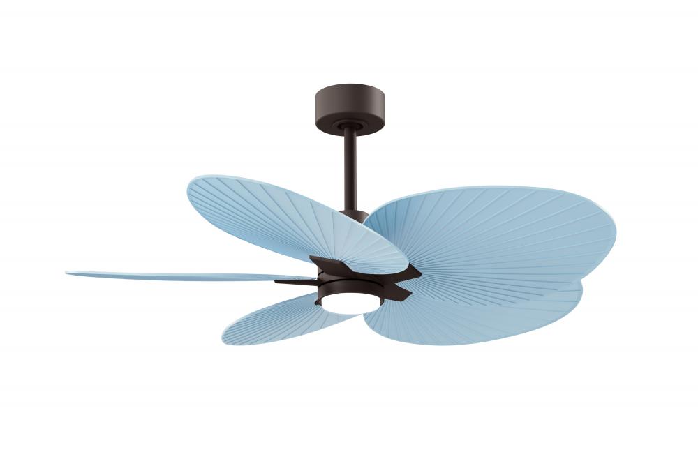Alessandra Tropical - Five Blade Ceiling Fan - 5CCT Integrated LED - Textured Bronze Finish