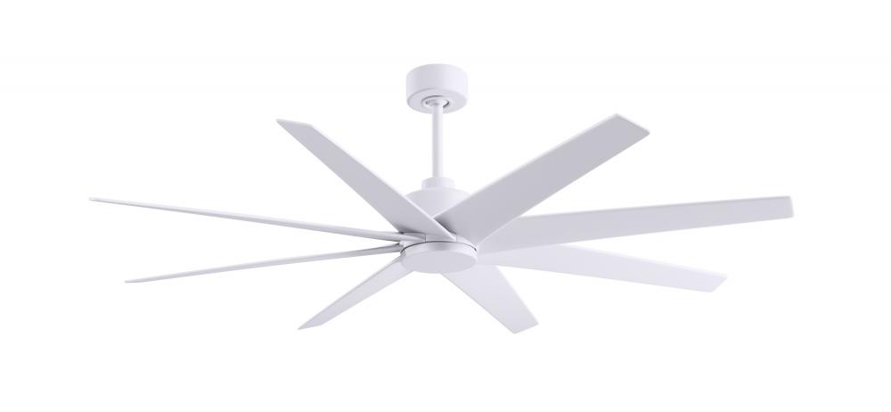 Ariella - Eight Blade Ceiling Fan - Matte White Finish - Matte White Blades