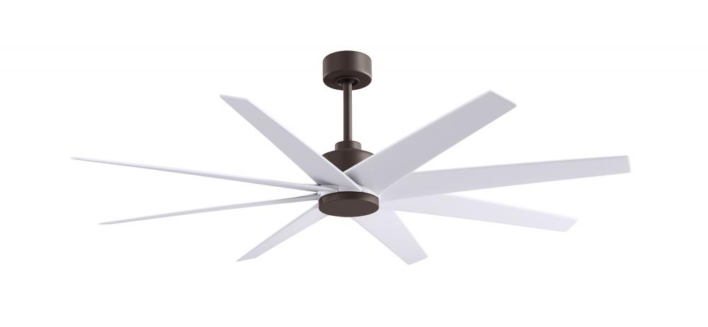 Ariella - Eight Blade Ceiling Fan - Textured Bronze Finish - Matte White Blades